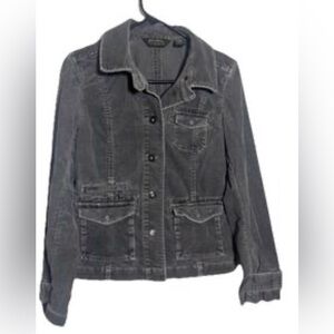Eddie Bauer Gray Corduroy Utility Jacket